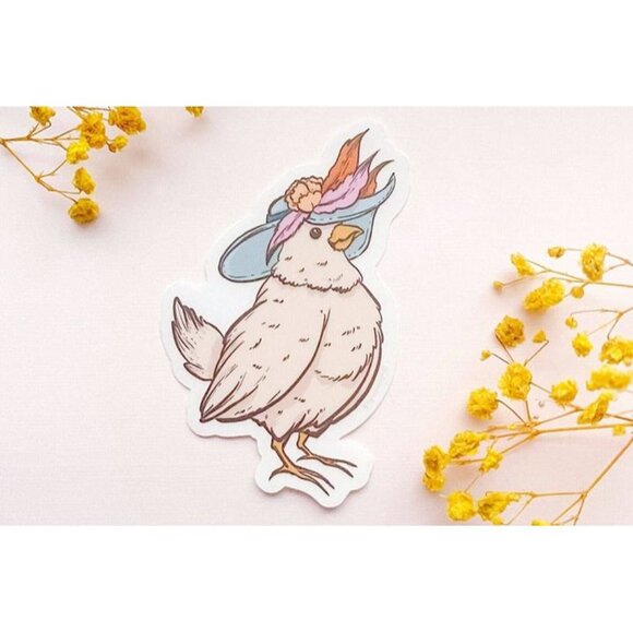 $3 for 15 - NEW Edna von Cluckenberg Chicken Sticker - Clear‎ Vinyl - Picture 5 of 6